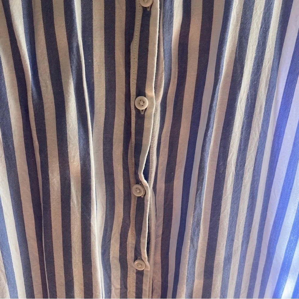 Beachlunchlounge striped button down blouse, XL - Picture 2 of 4